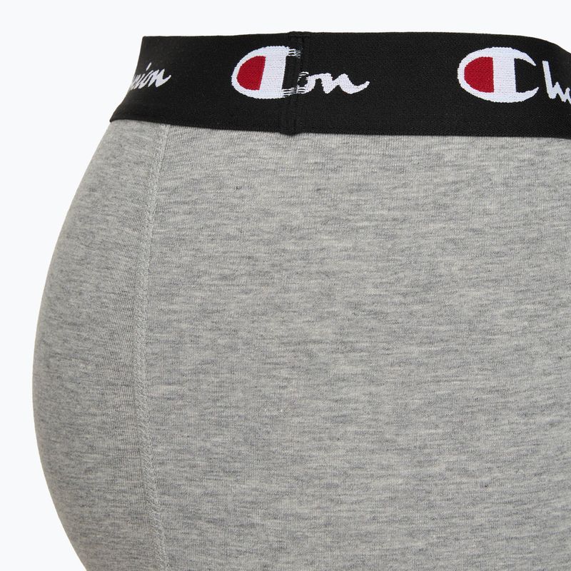 Herrenboxershorts Champion Trunk Knit oxford grey melange/oxford grey melange/black 7
