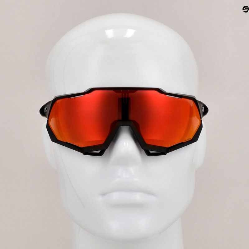 Radsportbrille 100% Speedtrap soft tact schwarz/rot Multilayer Spiegel 60012-00004 11