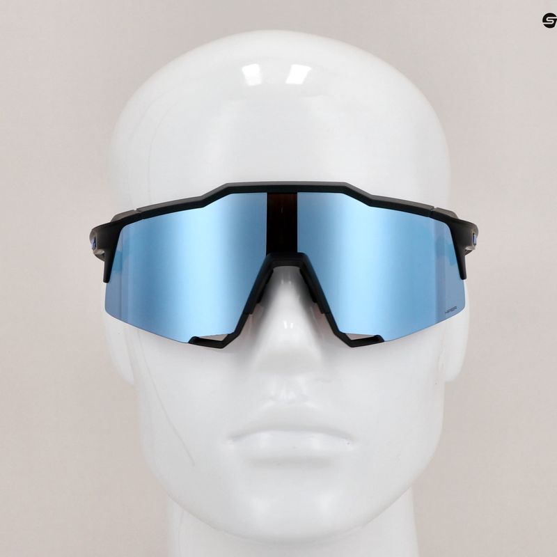 100% Speedcraft mattschwarz/hyperblau Multilayer-Spiegel Fahrradbrille 60007-00004 11