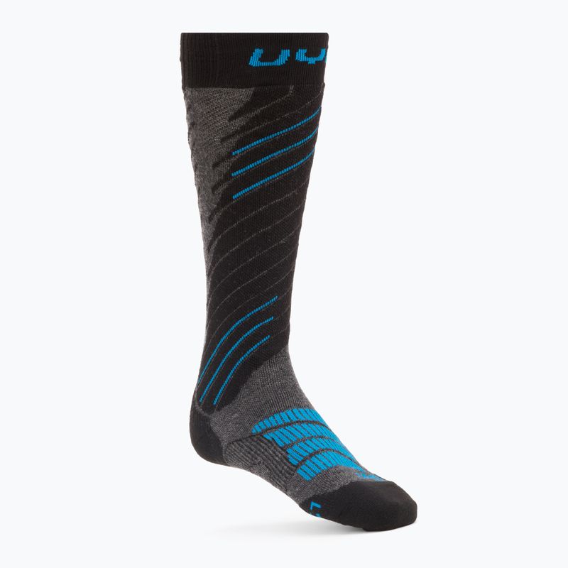 Skisocken für Männer UYN Ski Comfort Fit medium grey/melange/azure