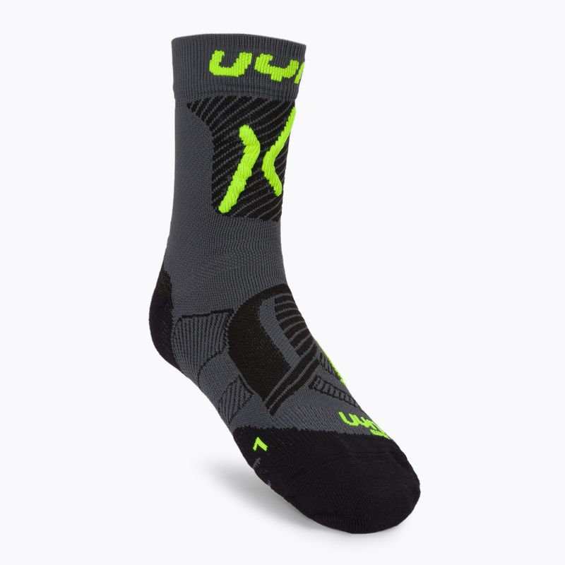 Radsocken für Männer UYN MTB anthracite/yellow fluo