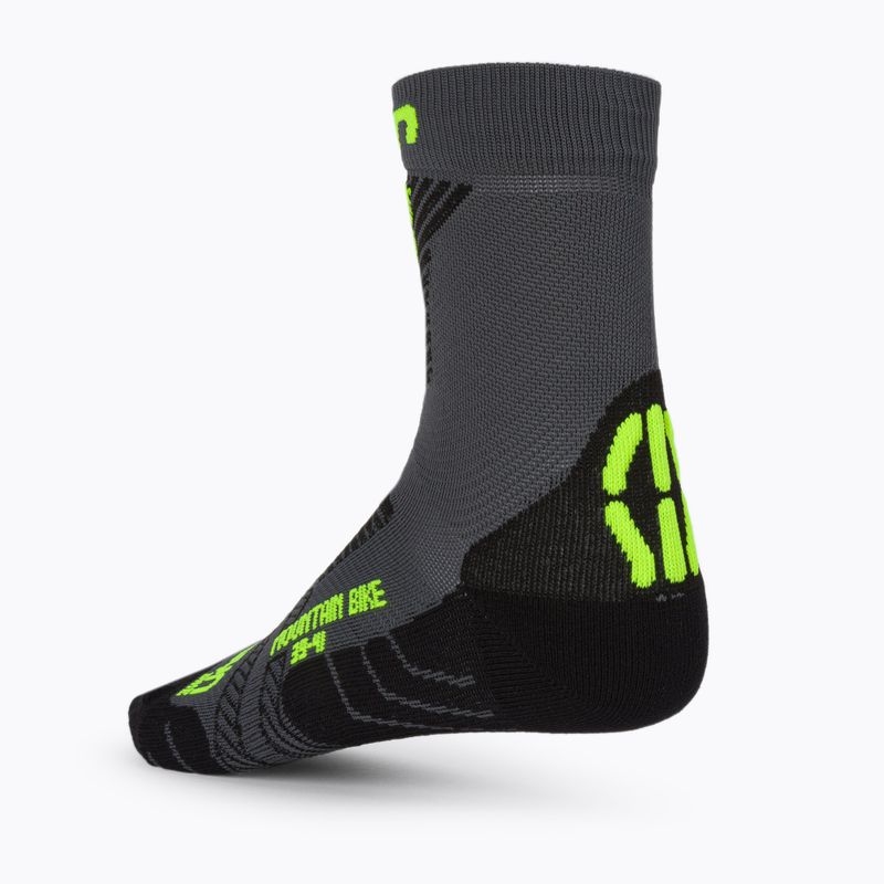 Radsocken für Männer UYN MTB anthracite/yellow fluo 2