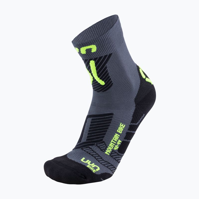 Radsocken für Männer UYN MTB anthracite/yellow fluo 5