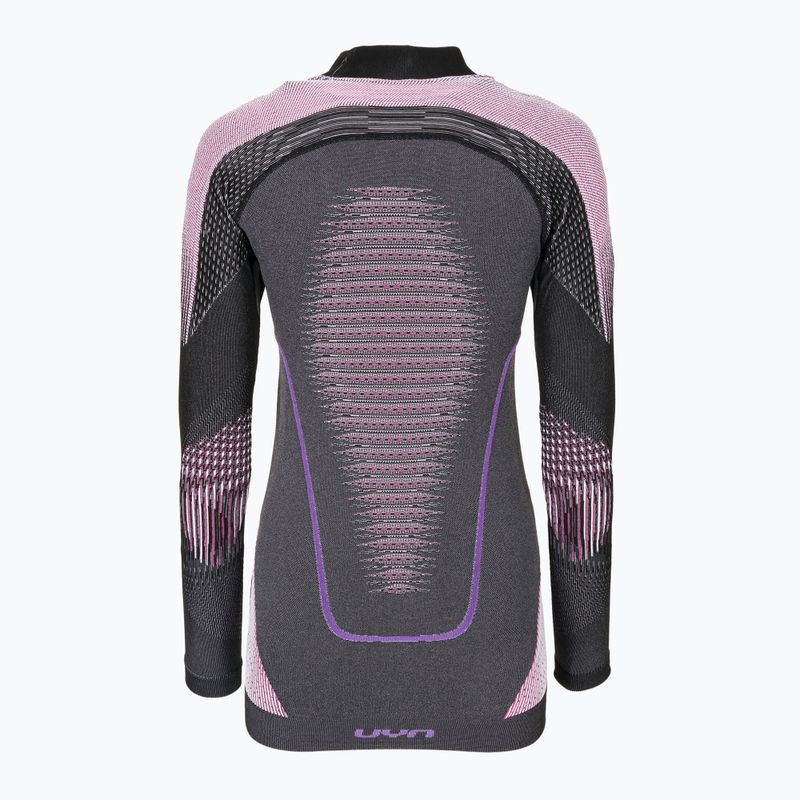 Thermo-Sweatshirt für Damen UYN Evolutyon UW Shirt Turtle Neck anthracite melange/raspberry/purple 2