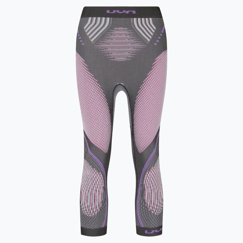 Thermoaktive Hose für Frauen UYN Evolutyon UW Medium anthracite melange/raspberry/purple