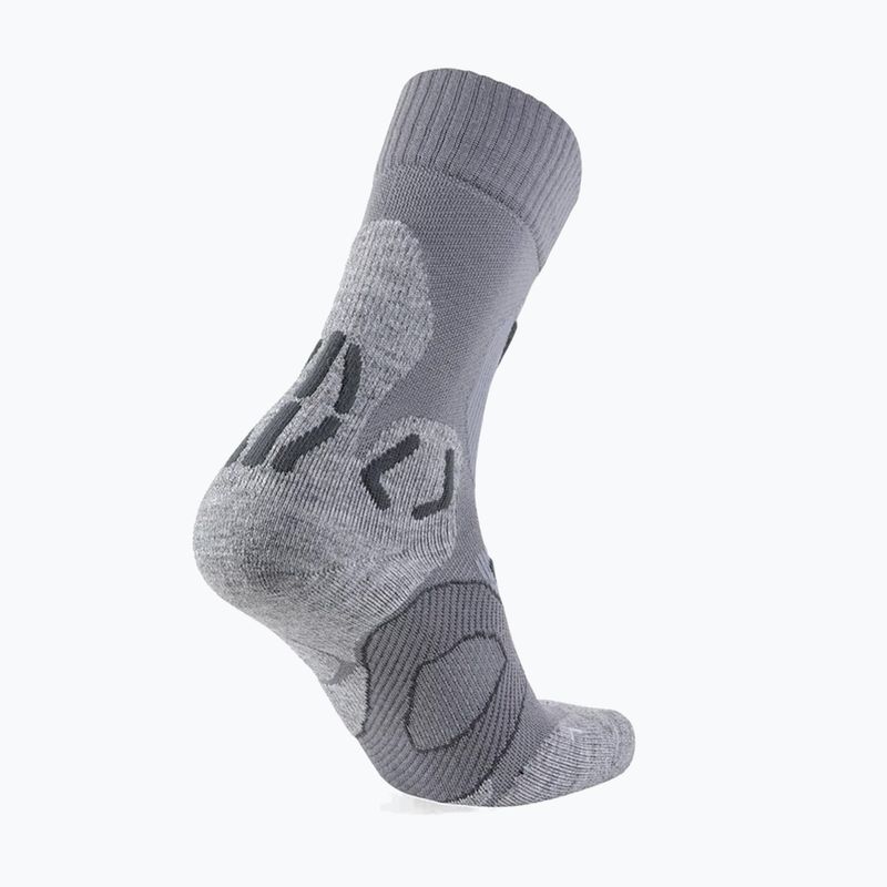 Damensocken UYN Trekking Cool Merino light grey melange/pea 2
