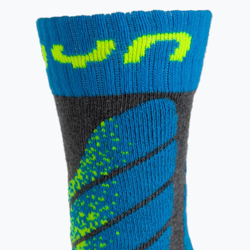 Skisocken für Kinder UYN Ski Junior medium grey melange/turquoise 3