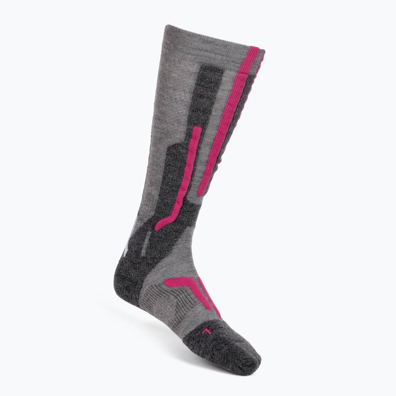 Skisocken für Frauen UYN Ski Merino light grey/pink
