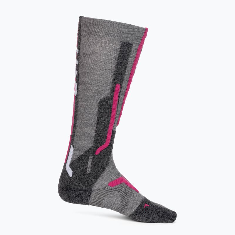 Skisocken für Frauen UYN Ski Merino light grey/pink 2