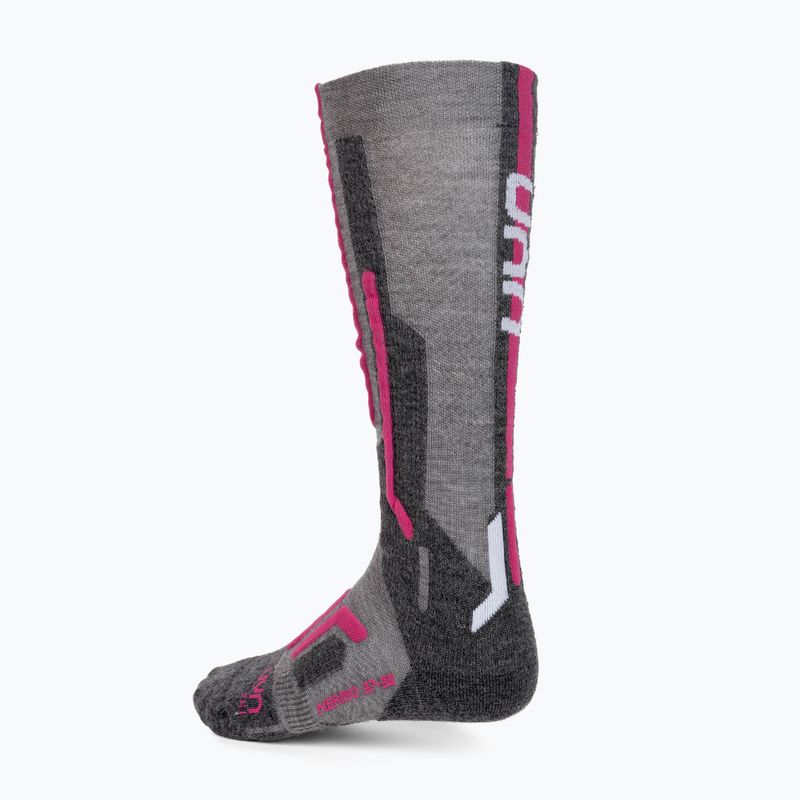 Skisocken für Frauen UYN Ski Merino light grey/pink 3