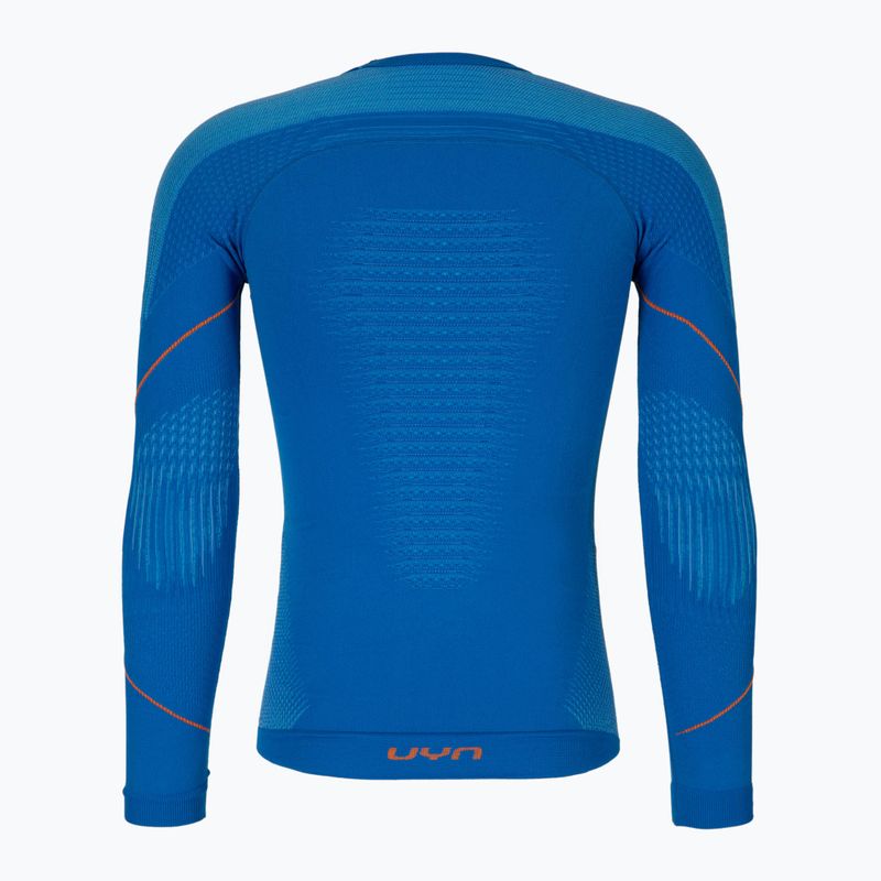 Thermoaktives Herren-Sweatshirt UYN Evolutyon UW Shirt blue/blue/orange shiny 2