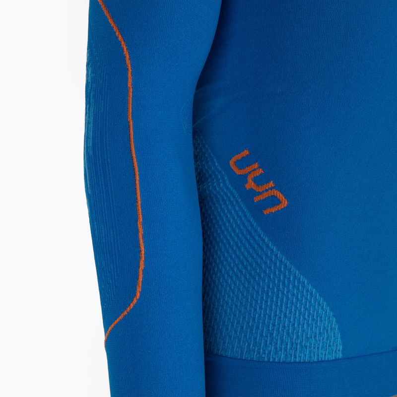 Thermoaktives Herren-Sweatshirt UYN Evolutyon UW Shirt blue/blue/orange shiny 3