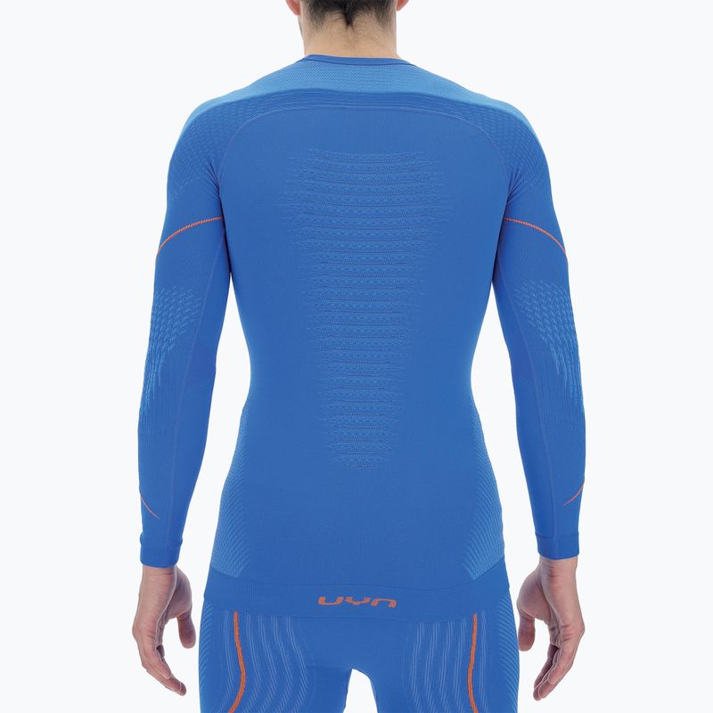 Thermoaktives Herren-Sweatshirt UYN Evolutyon UW Shirt blue/blue/orange shiny 5