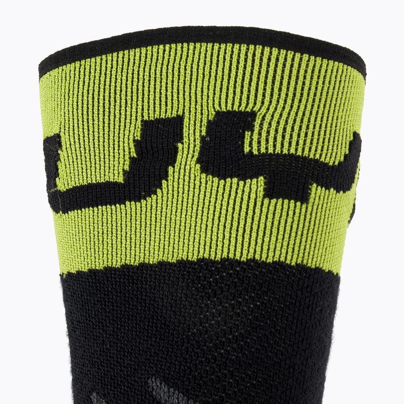 Skisocken Herren UYN Ski One Merino black/lime 4