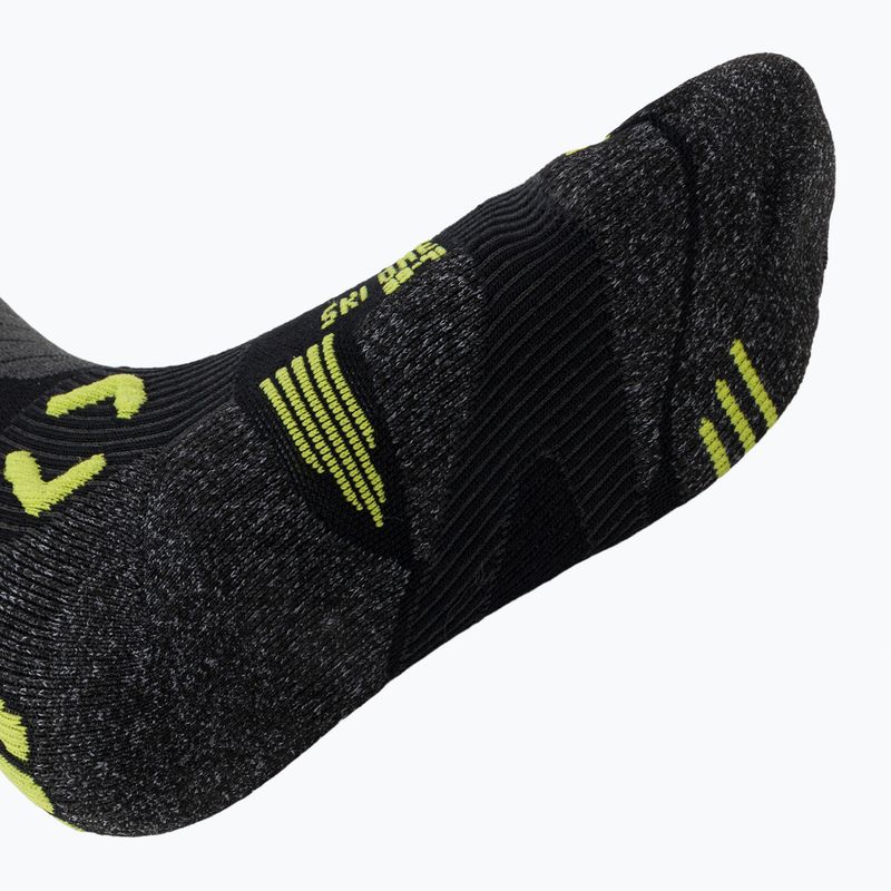 Skisocken Herren UYN Ski One Merino black/lime 5