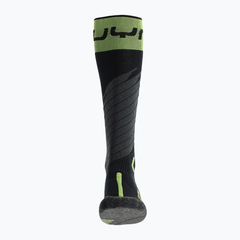 Skisocken Herren UYN Ski One Merino black/lime 3