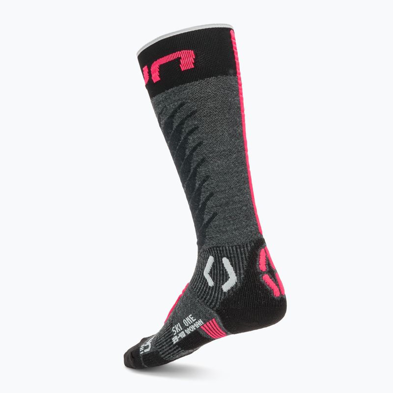 Herren Skisocken UYN Ski One Merino anthracite/pink 2