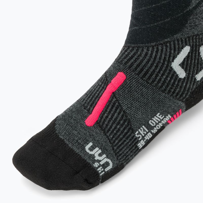 Herren Skisocken UYN Ski One Merino anthracite/pink 3