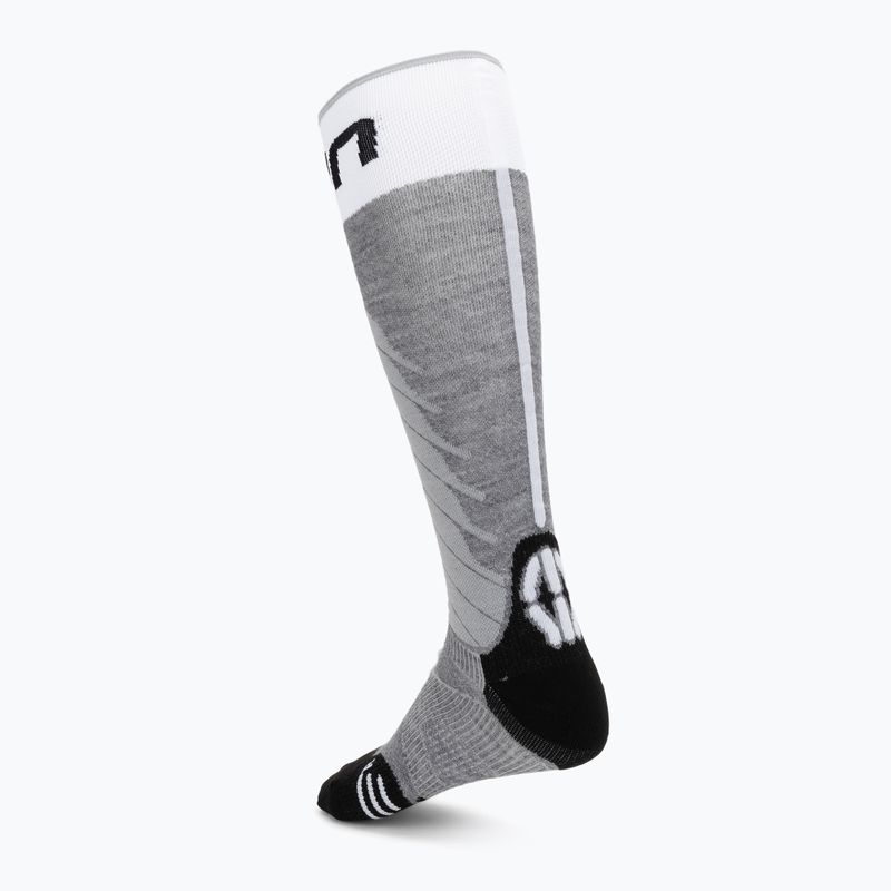 Damen Skisocken Uyn Ski One Merino Socks grey melange/white 2