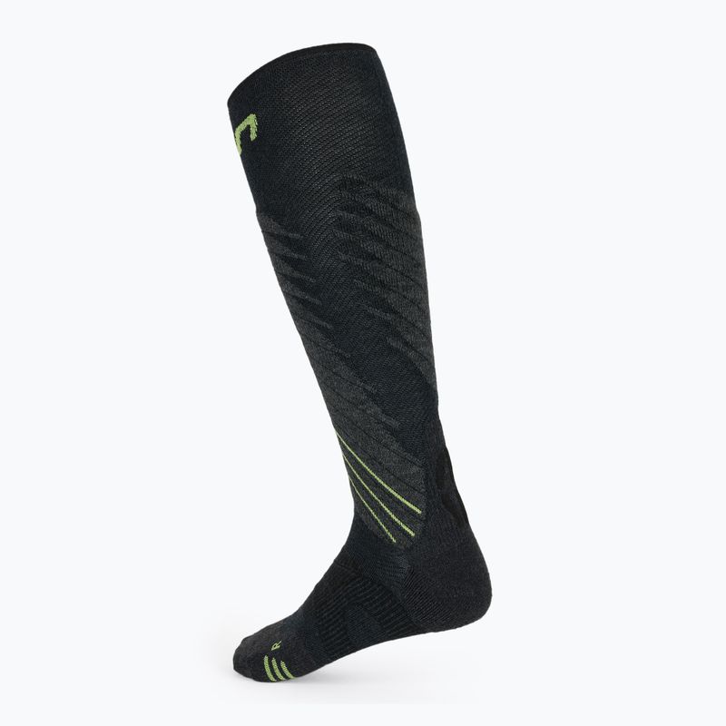 Herren Skisocken UYN Ski One Comfort Fit anthracite/lime 2