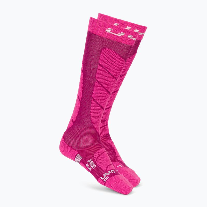 Skisocken Kinder UYN Junior Ski pink