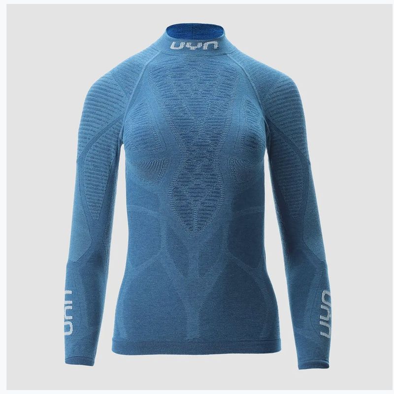 Damen Thermoaktivshirt UYN Elevation Biomorph LS Turtle Neck blue atoll 7