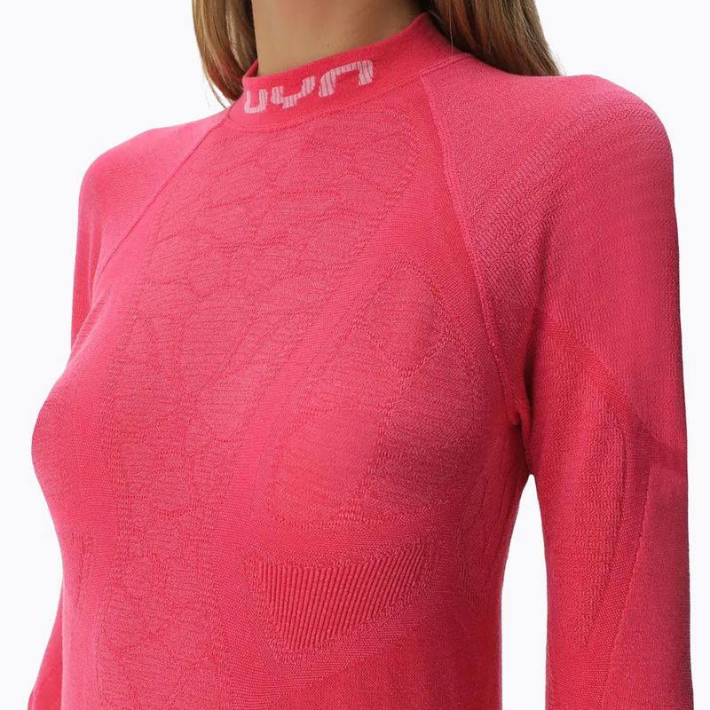 Damen Thermoaktivshirt UYN Elevation Biomorph LS Turtle Neck pink yarrow 5