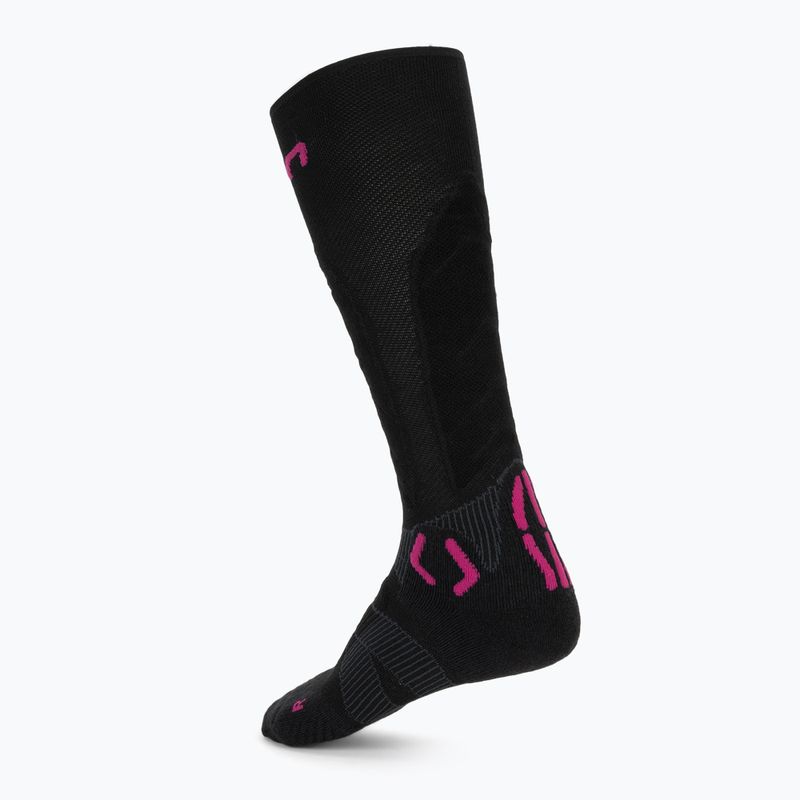 Skisocken Damen UYN Ski Touring One Bio black/pink yarrow 2