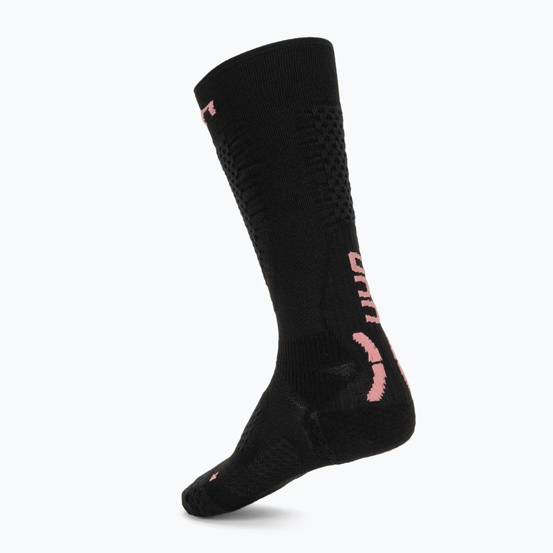 Damen-Skisocken UYN Ski One Pure Snow black/pink 2