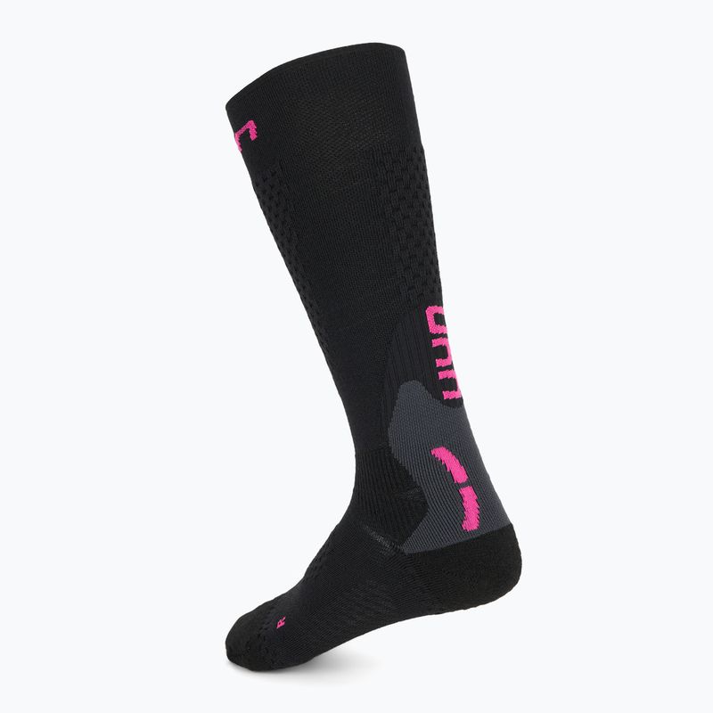 Damen Skisocken UYN Ski One Alpine Merino black/pink 2