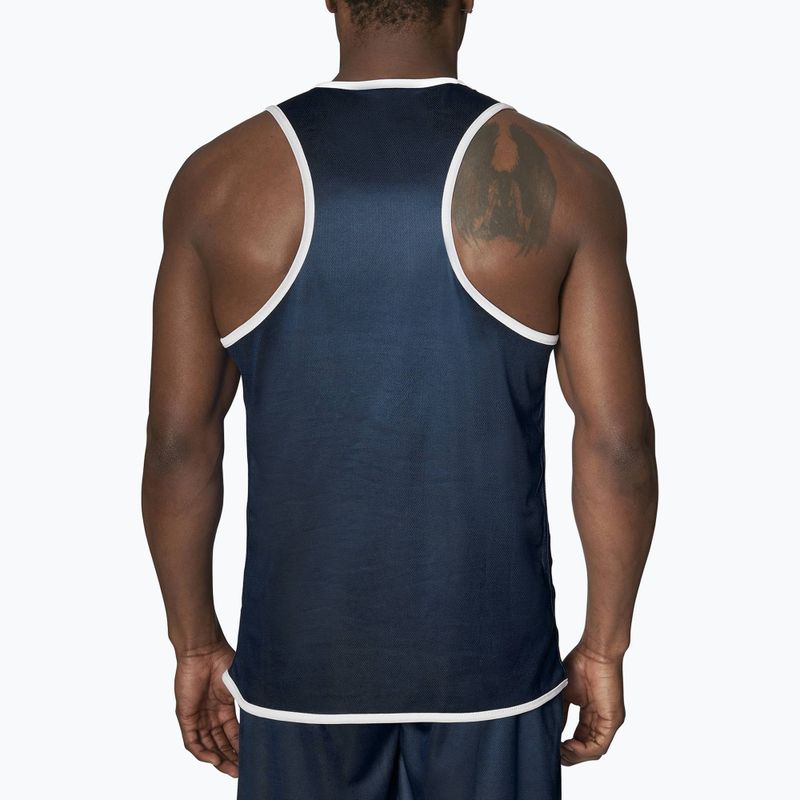 Doppelseitiges Herren Tank Top Leone Double Face Boxing Singlet blau/rot AB214 2