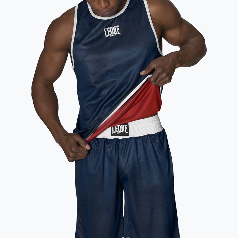 Doppelseitiges Herren Tank Top Leone Double Face Boxing Singlet blau/rot AB214 3
