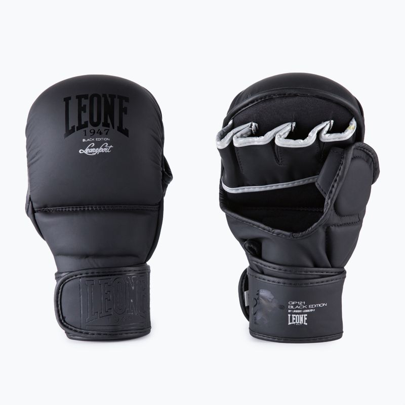 Leone 1947 Black Edition MMA Grappling Handschuhe schwarz GP1213