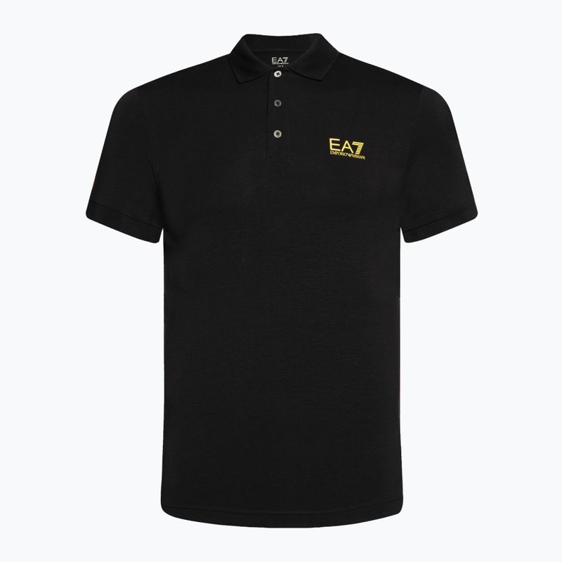 Poloshirt Herren EA7 Emporio Armani Train Core ID black/gold logo