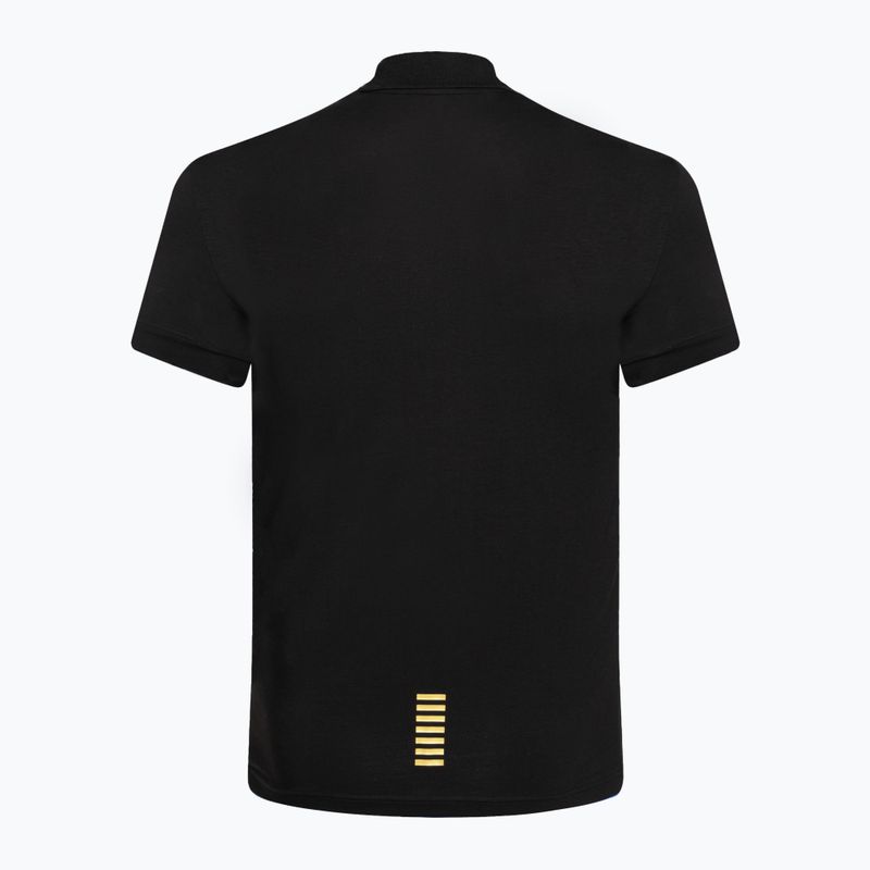 Poloshirt Herren EA7 Emporio Armani Train Core ID black/gold logo 2