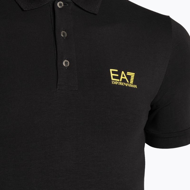 Poloshirt Herren EA7 Emporio Armani Train Core ID black/gold logo 3
