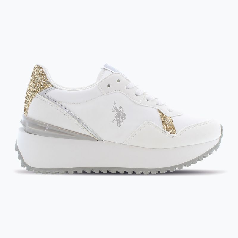 Schuhe Damen U.S. Polo Assn. BAYLE003C white/gold 8