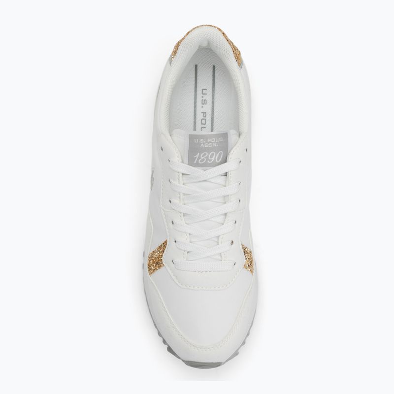 Schuhe Damen U.S. Polo Assn. BAYLE003C white/gold 5