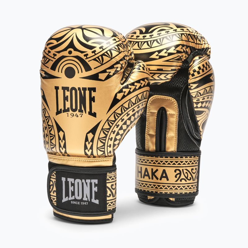 Boxhandschuhe LEONE 1947 Haka black/gold 2
