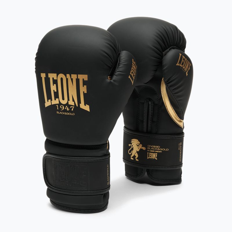 Boxhandschuhe LEONE 1947 Idol black/gold 2