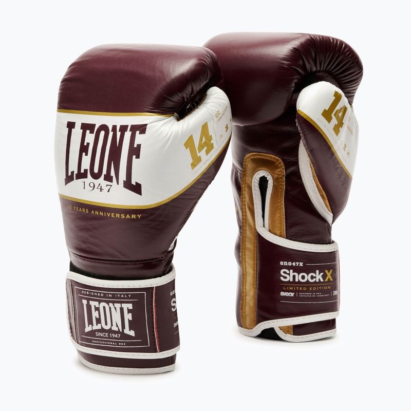 Boxhandschuhe LEONE 1947 Shock X burgundy 2