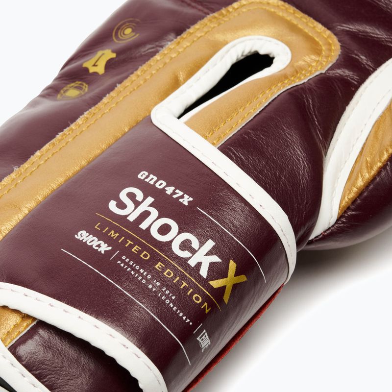 Boxhandschuhe LEONE 1947 Shock X burgundy 10