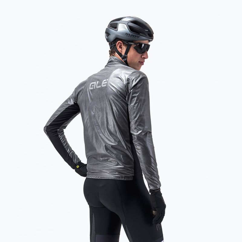 Herren Radjacke Alé Schwarz Reflektierend Grau L20037401 2