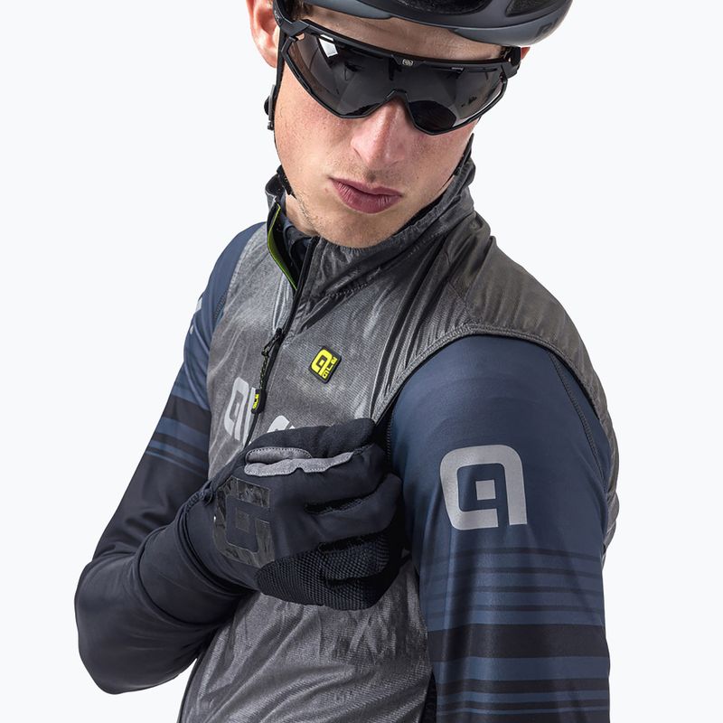 Herren Radweste Alè Schwarz Reflektierend Grau L20038401 3