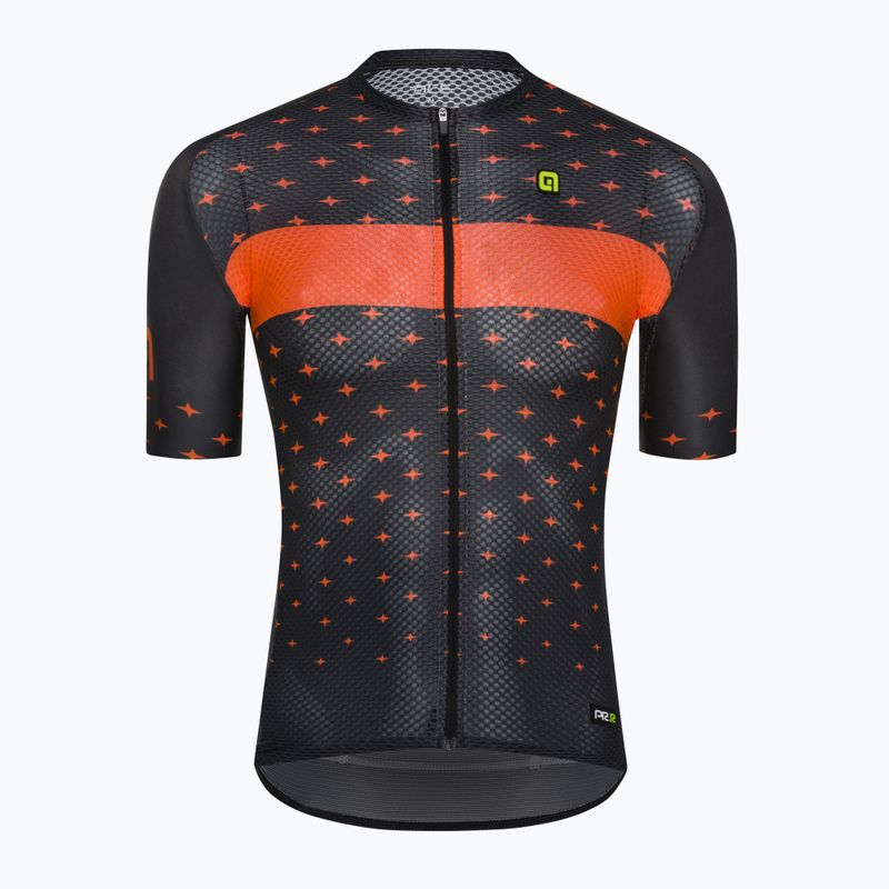 Herren Alé Stars grau-orangefarbenes Fahrradtrikot L21091403