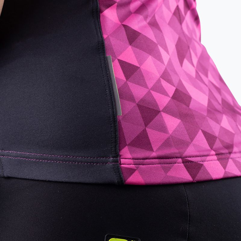 Damen Radtrikot Alé Triangles rosa und schwarz L21112543 7
