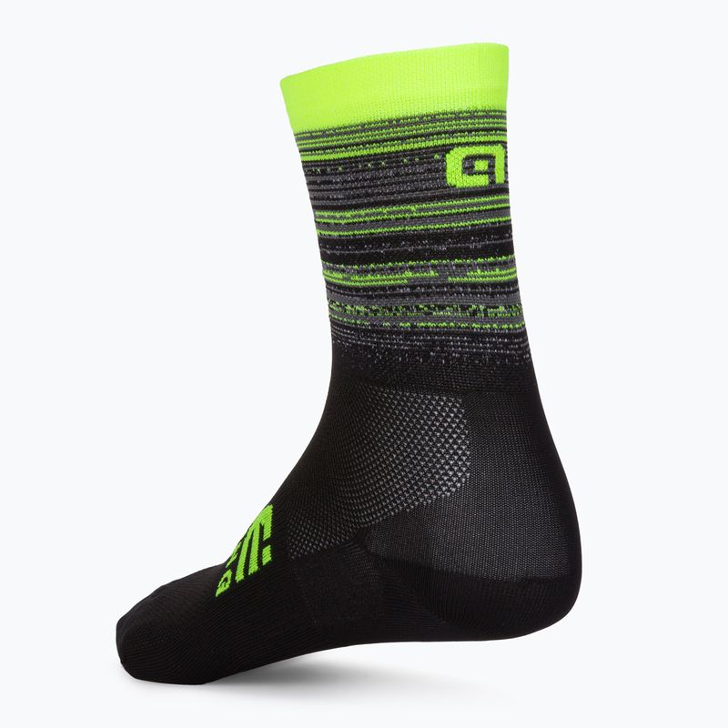 Alé Scanner Fahrradsocken schwarz und gelb L21181460 2