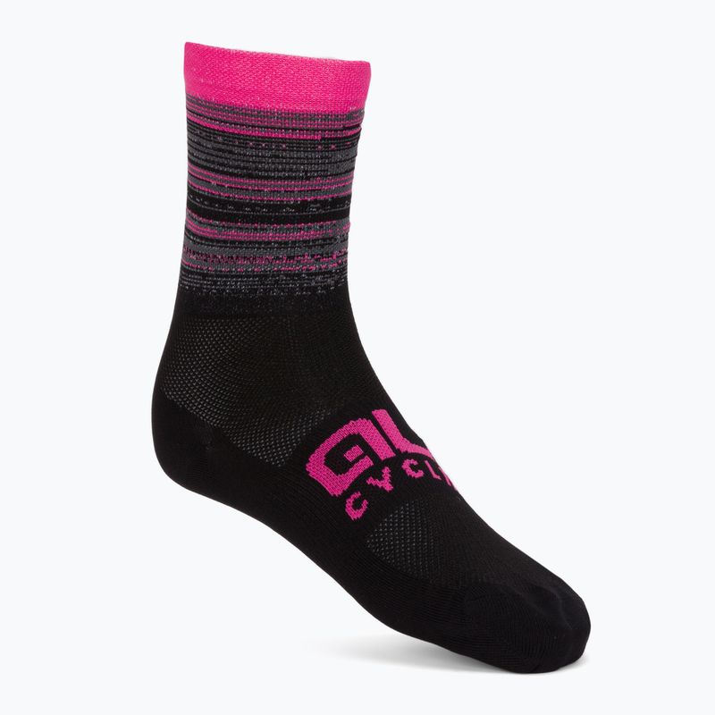 Alé Scanner Fahrradsocken schwarz/rosa L21181543