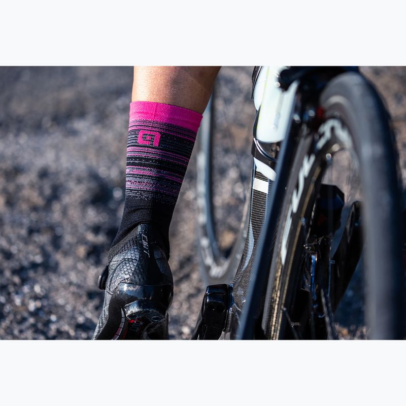 Alé Scanner Fahrradsocken schwarz/rosa L21181543 8