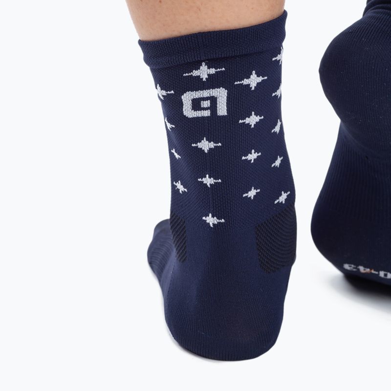 Alé Radsocken navy blau Sterne L21183402 6